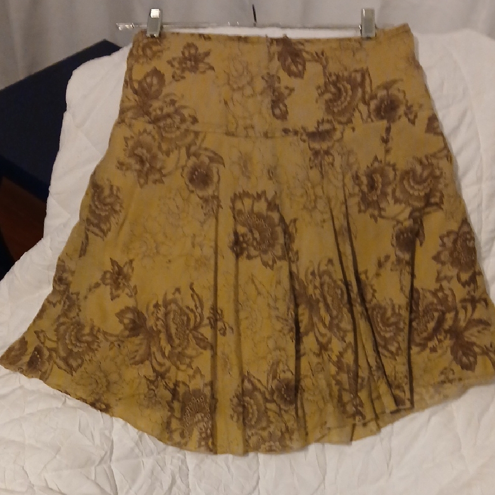 Julie's Closet A-Line Skirt in Brown Floral